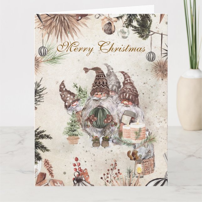 Christmas gnomes card (Front)
