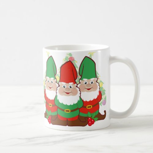 Christmas Gnomes Cartoon Coffee Mug