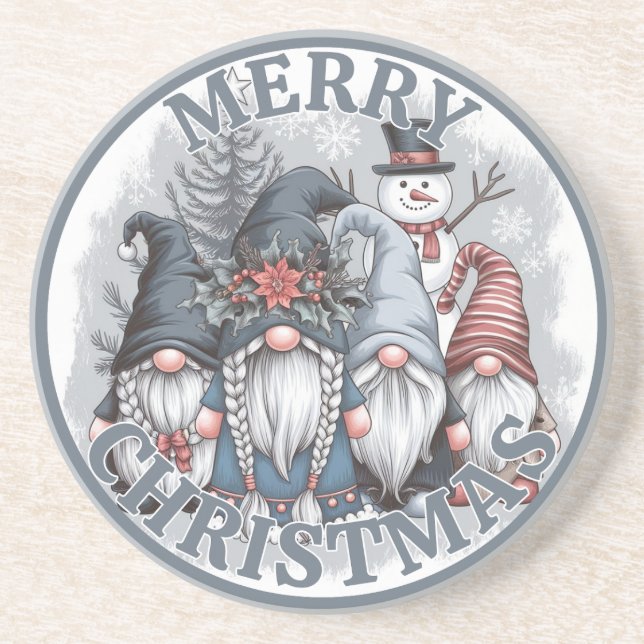 Christmas Gnomes Coaster (Front)