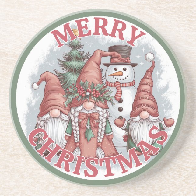 Christmas Gnomes Coaster (Front)
