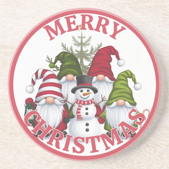 Christmas Gnomes Coaster (Front)