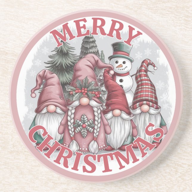 Christmas Gnomes Coaster (Front)