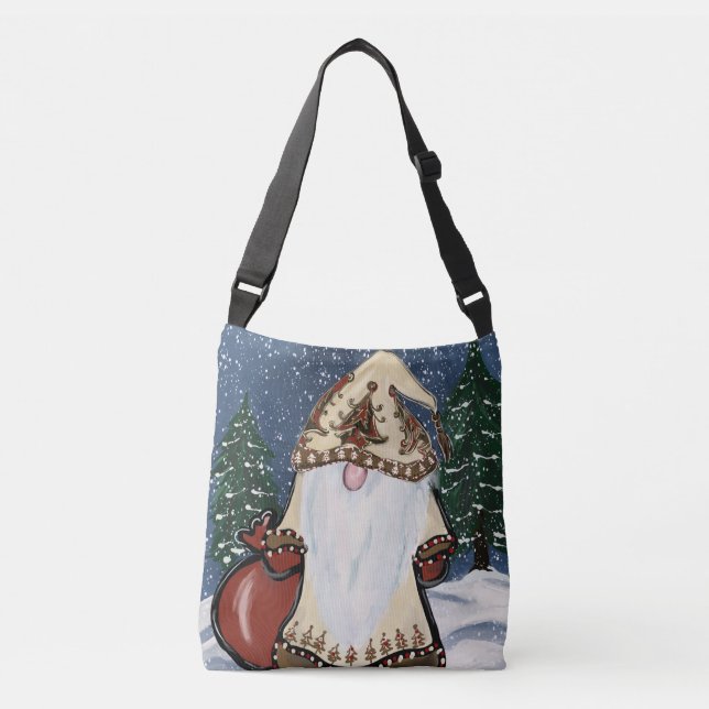 CHRISTMAS GNOMES  CROSSBODY BAG (Front)