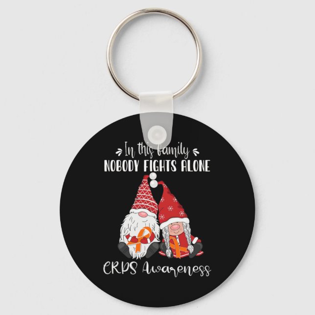 Christmas Gnomes CRPS Awareness  Keychain (Front)
