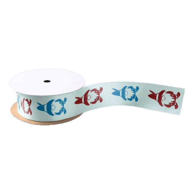 Christmas Gnomes Custom Colors Satin Ribbon (Spool)