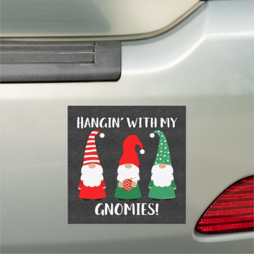 Christmas Gnomes Cute Holiday Car Magnet