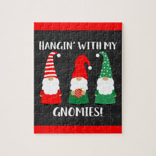 Christmas Gnomes Cute Holiday Jigsaw Puzzle