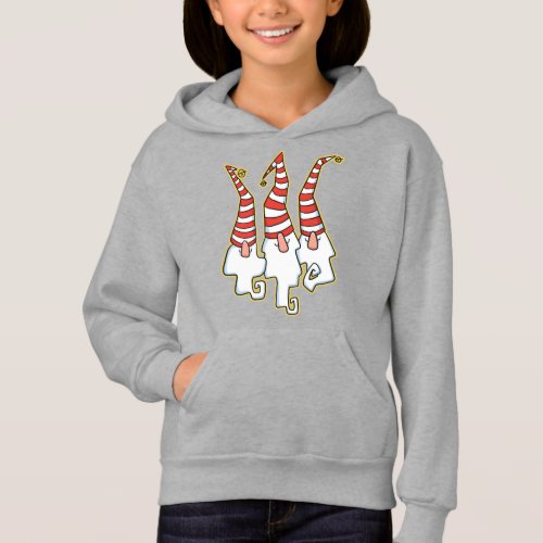 Christmas gnomes design hoodie