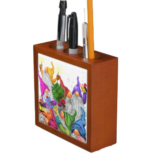 Christmas Gnomes Desk Organizer Gift