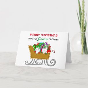 Christmas Gnomes   From Our Gnome to Yours Holiday Card