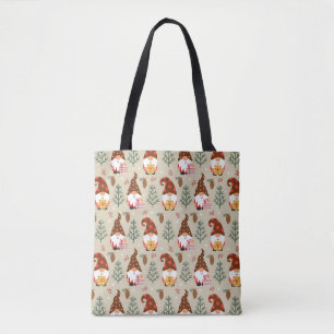 Christmas Gnomes Gift Pattern Tote Bag