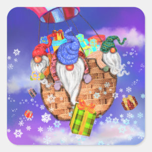 Christmas Gnomes Gives Gift Sticker