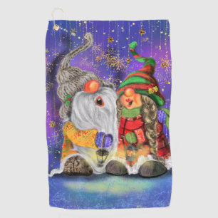 Christmas Gnomes Golf Towel