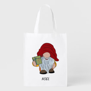 Christmas Gnomes Grocery Bag