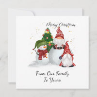 Christmas Gnomes Holiday Card