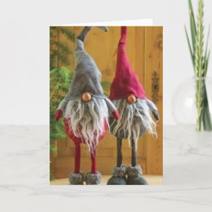 CHRISTMAS GNOMES KNOW CHRISTMAS WISHES HOLIDAY CARD