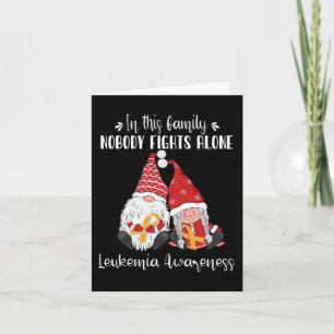 Christmas Gnomes Leukemia Awareness Card