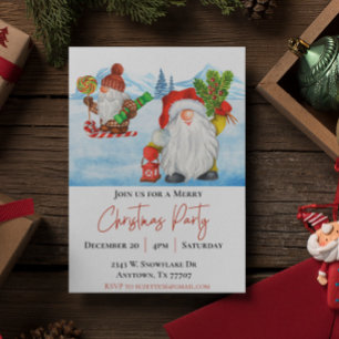 Christmas Gnomes Merry party Invitation