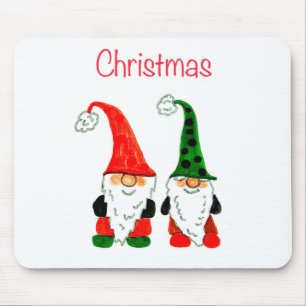 Christmas gnomes mouse pad