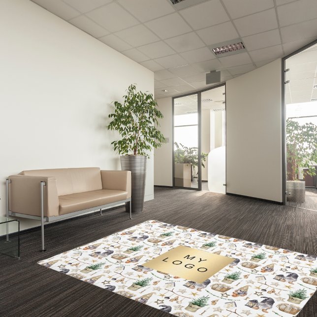 Christmas gnomes nordic farmhouse business logo rug (Creator Uploaded)