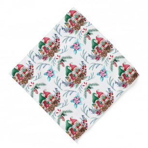Christmas Gnomes Pattern Bandana