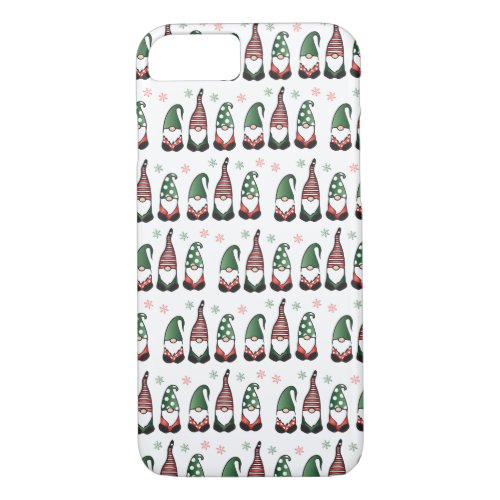 Christmas Gnomes Pattern iPhone 87 Case
