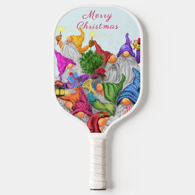 Christmas Gnomes Pickleball Paddle (Front)