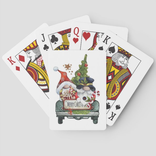 Christmas Gnomes Poker Cards (Back)