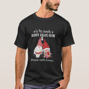 Christmas Gnomes Pulmonary Fibrosis Awareness T-Shirt