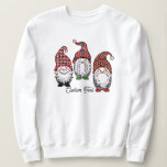 Christmas Gnomes Pun Graphic Plaid Pattern Funny Sweatshirt