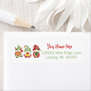 Christmas Gnomes Return Address Label