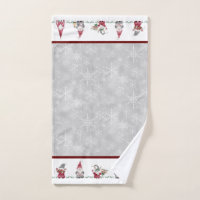 Christmas Gnomes Scandinavian Hygge Red Gray