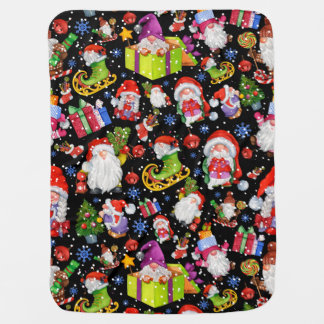Christmas Gnomes seamless pattern Baby Blanket
