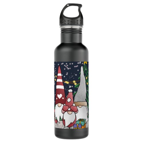 Christmas Gnomes Stainless Steel Water Bottle