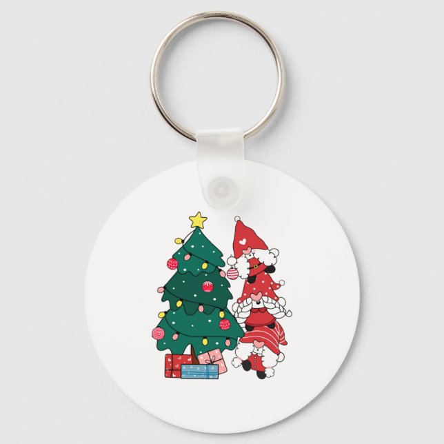 Christmas Gnomes Toddler  Keychain (Front)
