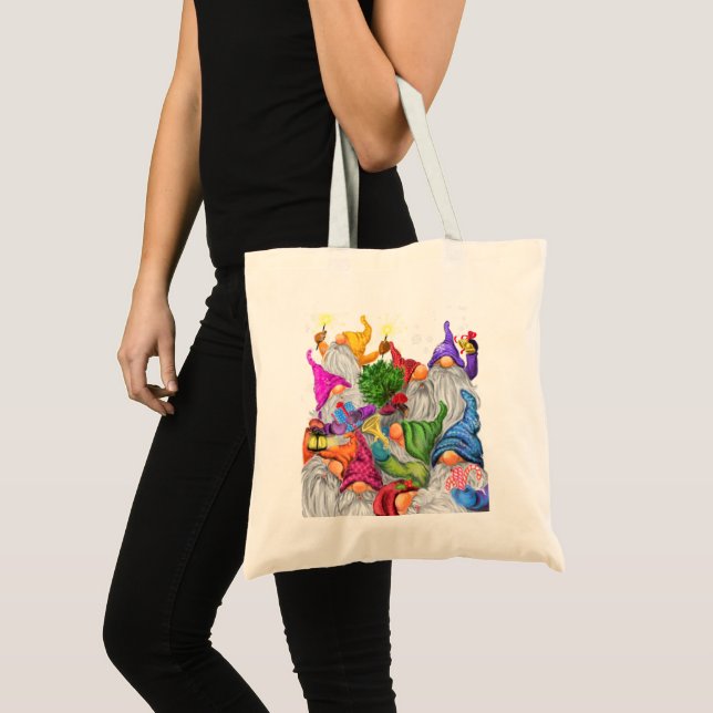 Christmas Gnomes Tote Bag Celebration (Front (Product))