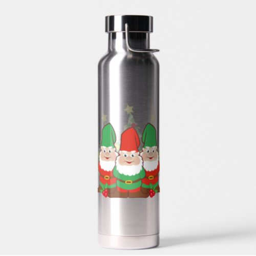 Christmas Gnomes Water Bottle