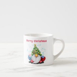Christmas Gnomes with Gift Espresso Cup