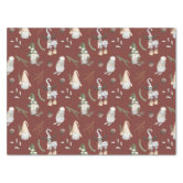 Red Gnome Christmas Tissue Paper | Zazzle