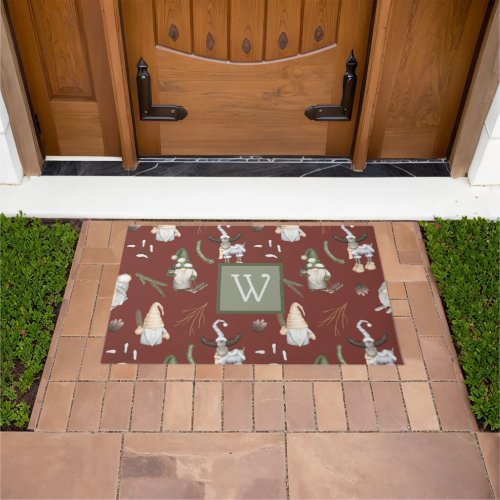Christmas Gnomes Woodland Welcome Doormat
