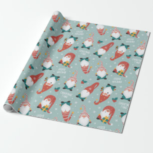 Christmas Gnomes Wrapping Paper