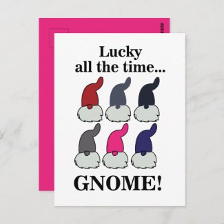 Christmas Gnomes Xmas Lucky Postcard