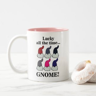 Christmas Gnomes Xmas Lucky Two-Tone Coffee Mug