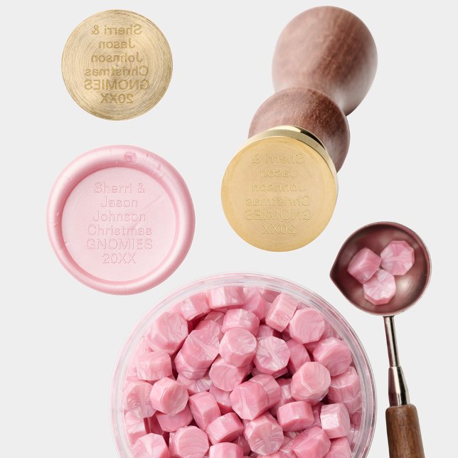 Christmas Gnomies 20XX Your Couples Name Wax Seal Stamp (Christmas Gnomies 20XX Your Couples Name Wax Seal Stamp  Cover)