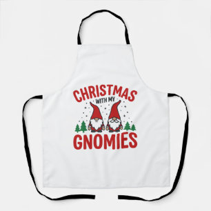 Christmas Gnomies Holiday Gnome Design Apron