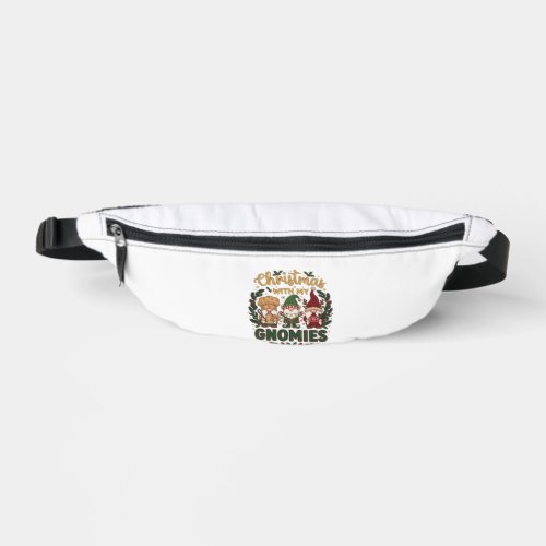 Christmas Gnomies String Lights Candy Cane Fanny Pack