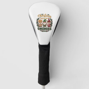 Christmas Gnomies String Lights Candy Cane Golf Head Cover