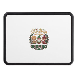 Christmas Gnomies String Lights Candy Cane Hitch Cover