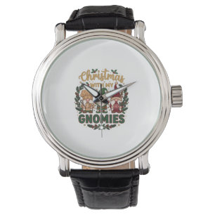Christmas Gnomies String Lights Candy Cane Watch