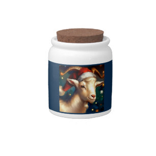 Christmas Goat 1 Candy Jar